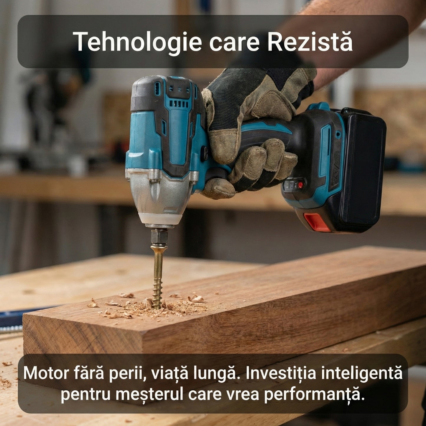 Cheie de Impact Electrică Brushless 48V, Compatibilă Makita, 2 Acumulatori, LED, Trusă Accesorii Inclusă, Turcoaz