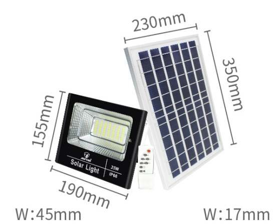 Proiector Solar Jortan 1200W 600W 400W 200W 100W 50W + Panou Solar + Kit Montaj
