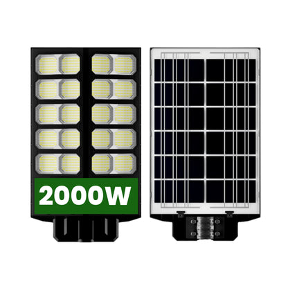 Lampă Solară LED Dubla 2000W Quanthex cu Telecomandă și Suport Metalic
