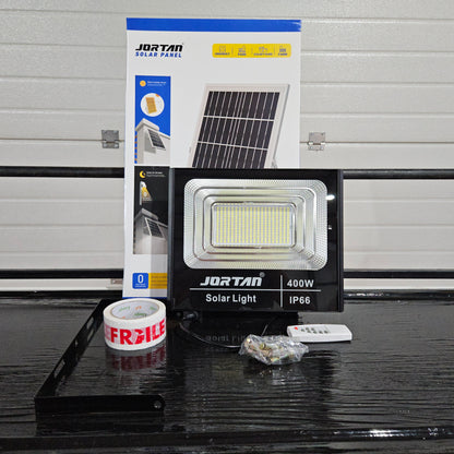 Proiector Solar Jortan 400W Lampa cu Incarcare Solara cu Panou Solar Kit Montaj