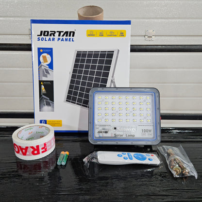 Proiector Solar Jortan Blue 600W 400W 200W 100W Lampa cu Incarcare Solara cu Panou Solar Kit Montaj