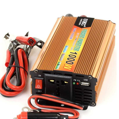 Invertor Auto 12V la 220V, 1000W UKC – Alimentare AC din Mașină, Compact și Sigur
