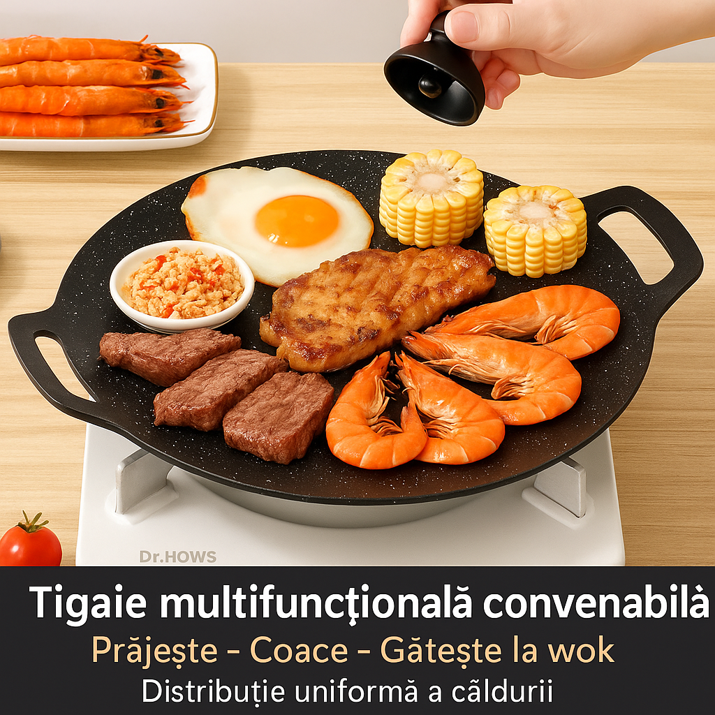 Plită Tradițional Coreeană fără Fum pentru Gătit Acasă Diamentru 36CM