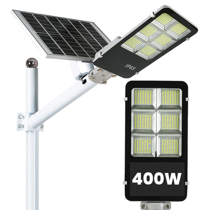 Lampa Incarcare Solara Quanthex 400W, Telecomanda, Suport Metalic/Stalp, Senzor de Miscare