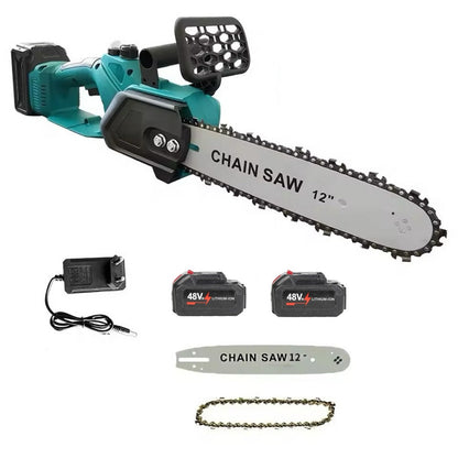 Drujbă Electrică Kraftool 48V | 2 Acumulatori | Lamă 30 cm | Sistem de Ungere Automat