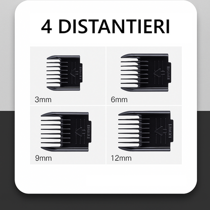 Set Complet Mașină de Tuns Animale, Fără Fir, Silențioasă, 4 Capete
