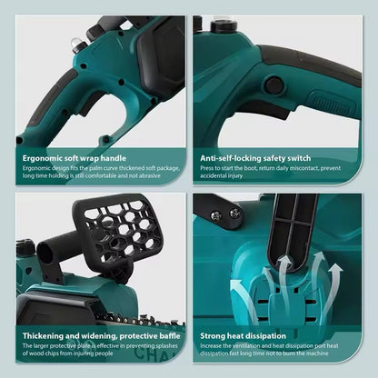 Drujbă Electrică Kraftool 48V | 2 Acumulatori | Lamă 30 cm | Sistem de Ungere Automat