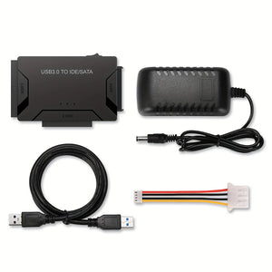 Adaptor USB 3.0 la SATA IDE pentru Hard Disk - Convertor Universal HDD/SSD cu Alimentare 12V/2A