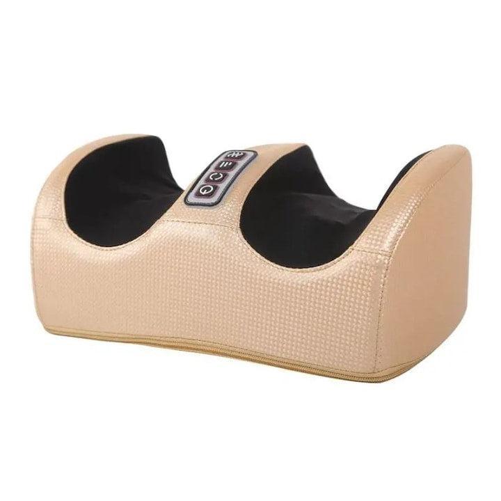 Aparat de Masaj Termic Shiatsu pentru Picioare și Corp, 3 Viteze, Funcție Încălzire Infraroșu, Design Ergonomic, Bej