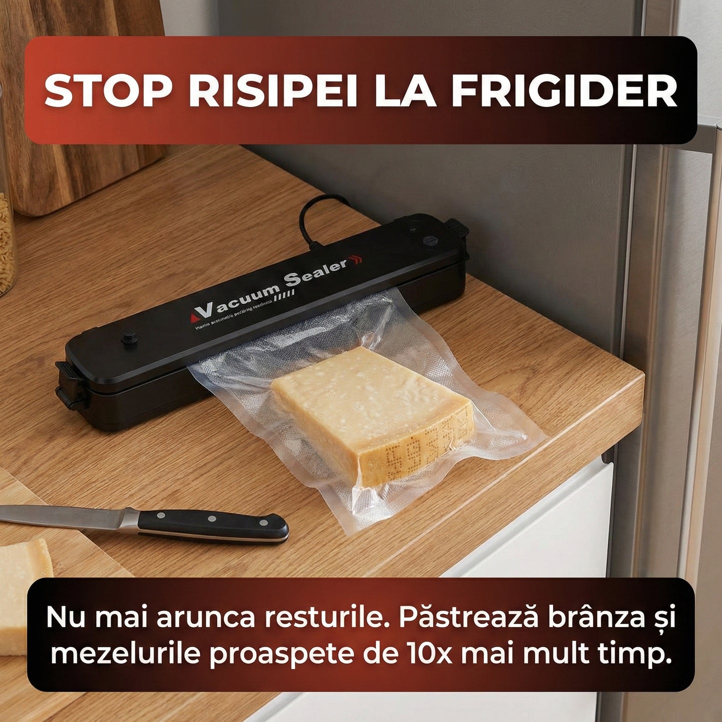Aparat de Vidat Automat Vacuum Sealer, Păstrează Prospețimea Alimentelor, Compact și Portabil