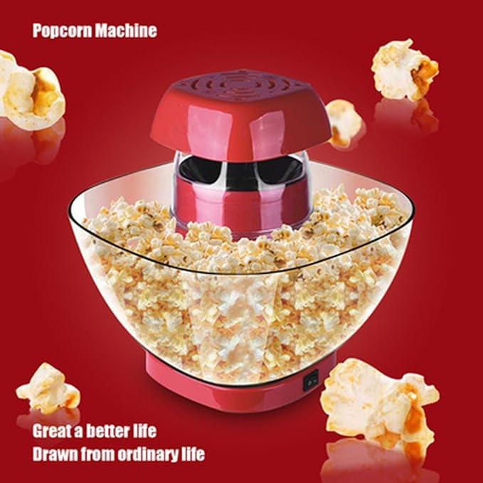 Aparat pentru Facut Popcorn cu Aer Cald, 1200W, Design Compact, Culoare Roșie