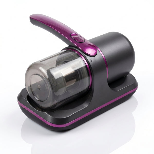 Aspirator Profesional Anti-Acarieni UV 2-în-1, Putere 8000Pa, Fără Fir, Filtru HEPA, Sterilizare Pat și Canapea, 100W, Mov