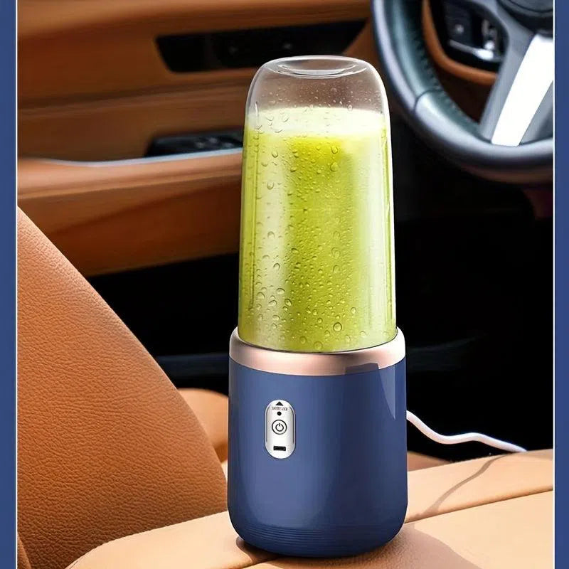 Blender și storcător portabil 2-în-1 reîncărcabil USB - 6 lame, 2 cupe, ideal pentru smoothie-uri și shake-uri