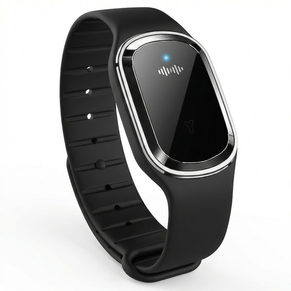 Brățară Inteligentă Anti-Țânțari cu Ultrasunete, Reîncărcabilă USB, Fără Chimicale, Autonomie 130 Ore, Negru