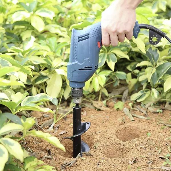 Burghiu Spiralat pentru Grădină, Compatibil cu Bormașina – Plantare Rapidă și Eficientă