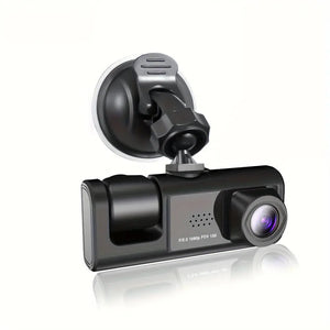 Cameră Auto HD 1080P cu Două Camere - Vedere Nocturnă IR, Înregistrare în Buclă, Ecran IPS 5.08 cm