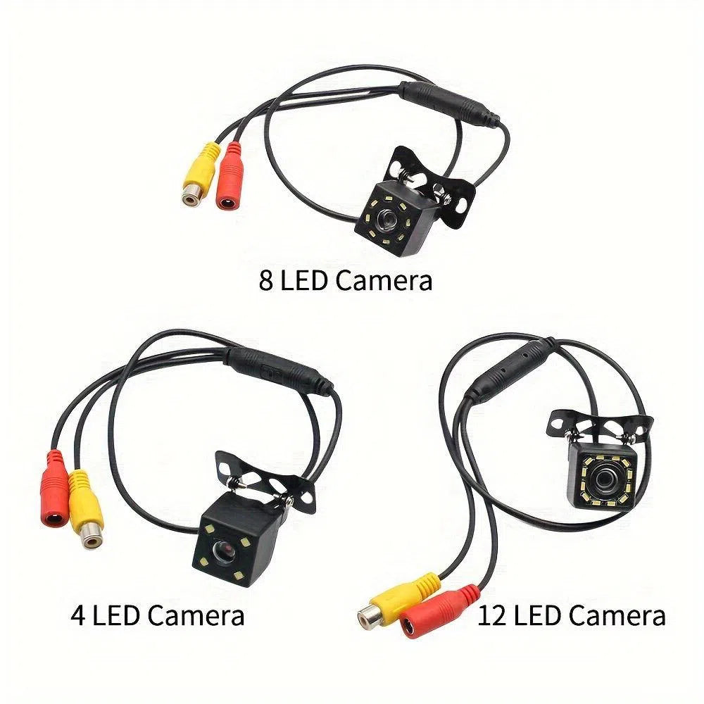 Cameră De Mers Înapoi Pentru Mașină cu 4/8/12 LED-uri – Viziune Clară Noaptea și Ziua, Asistență Sigură la Parcare