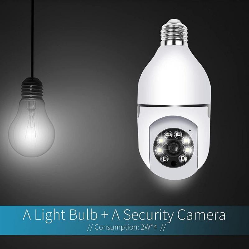 Camera IP, WI-FI, HD, Smart-Bulb, tip bec cu Senzor de Miscare si Aplicatie Telefon