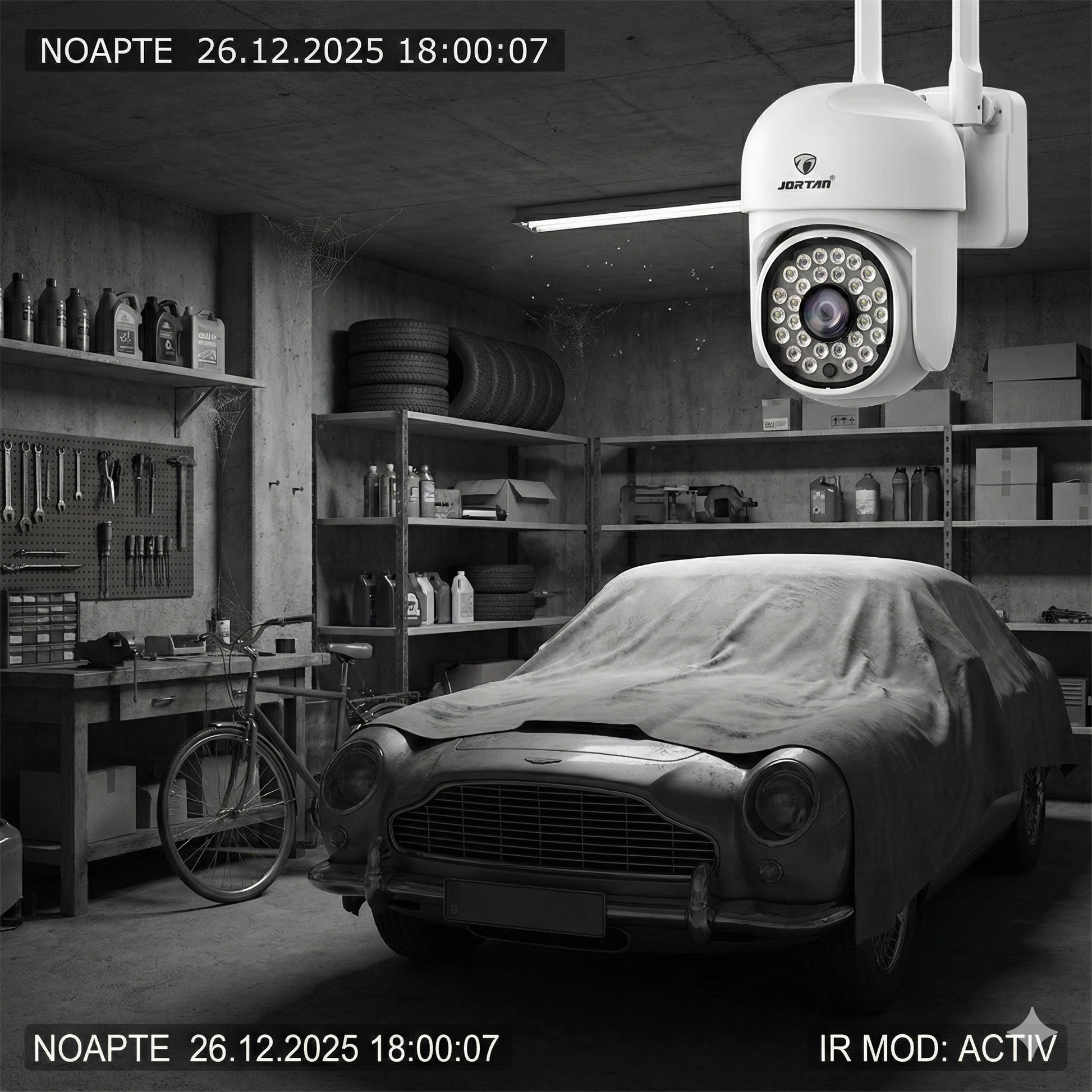 Camera Wifi Jortan 8161QJ, 2 Megapixeli, 28 PIR LED, Night Vision, Smart Tracking