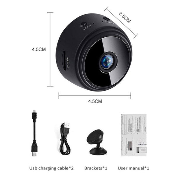 Camera de Dimensiuni Mici Wifi Full HD 1080p Suport Card 128gb, Vizualizare Live pe Telefon