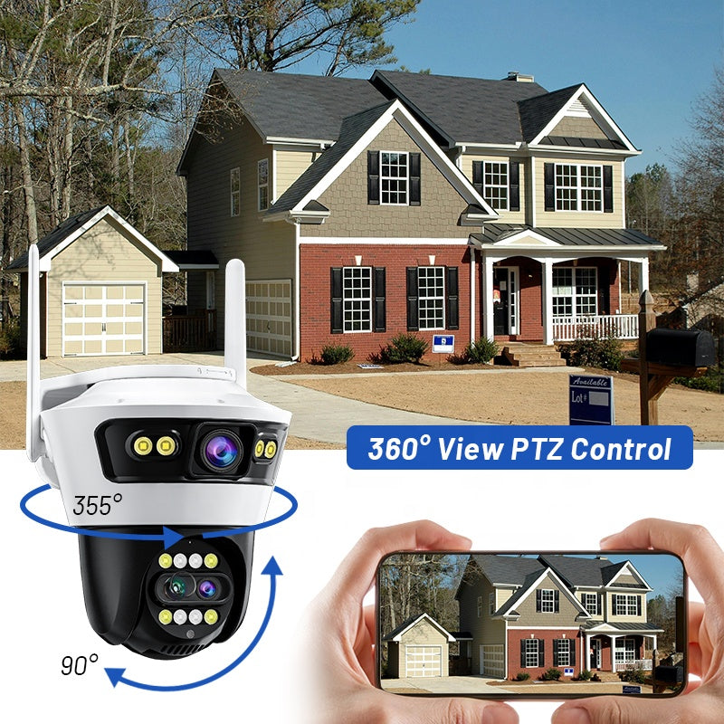 Camera de Supraveghere Jortan 7 Wifi, 12 Megapixeli, Rezolutie 4K, Night Color, Smart Tracking, Alarma