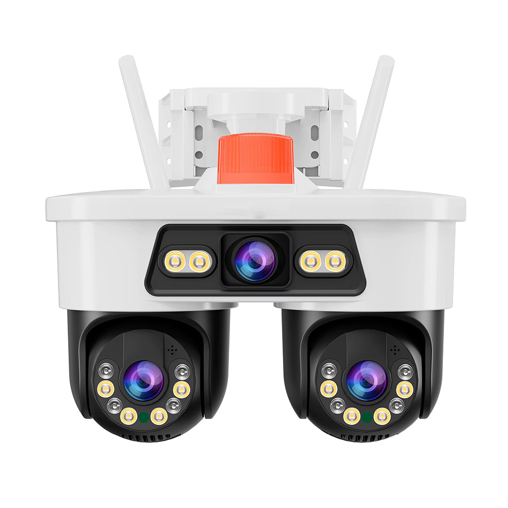 Camera de Supraveghere Tripla Jortan 8 Wifi, 9 Megapixeli, Rezolutie 2K, Night Color, Smart Tracking, Alarma