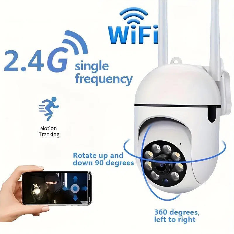 Cameră de securitate de exterior wireless HD 1080P - PTZ cu vizualizare 355°