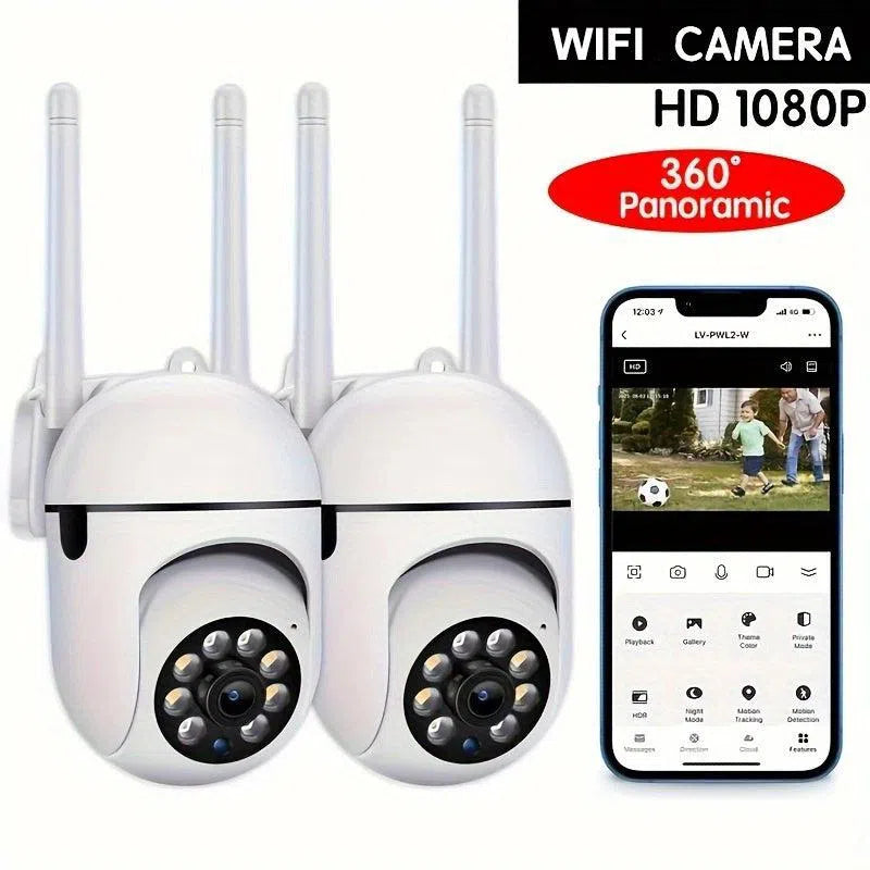 Cameră de securitate de exterior wireless HD 1080P - PTZ cu vizualizare 355°