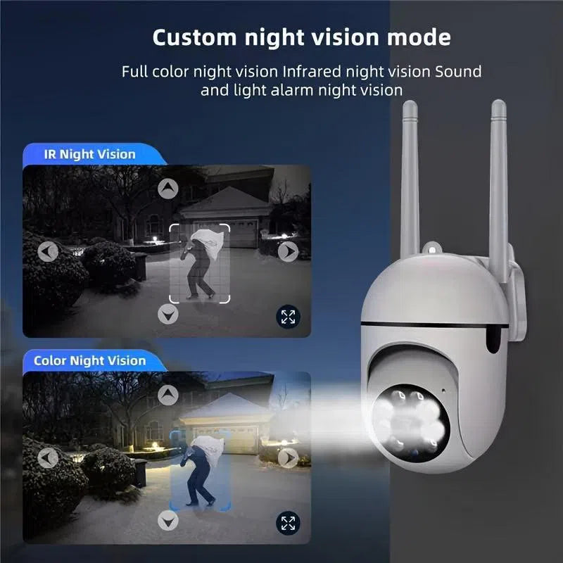 Cameră de securitate de exterior wireless HD 1080P - PTZ cu vizualizare 355°