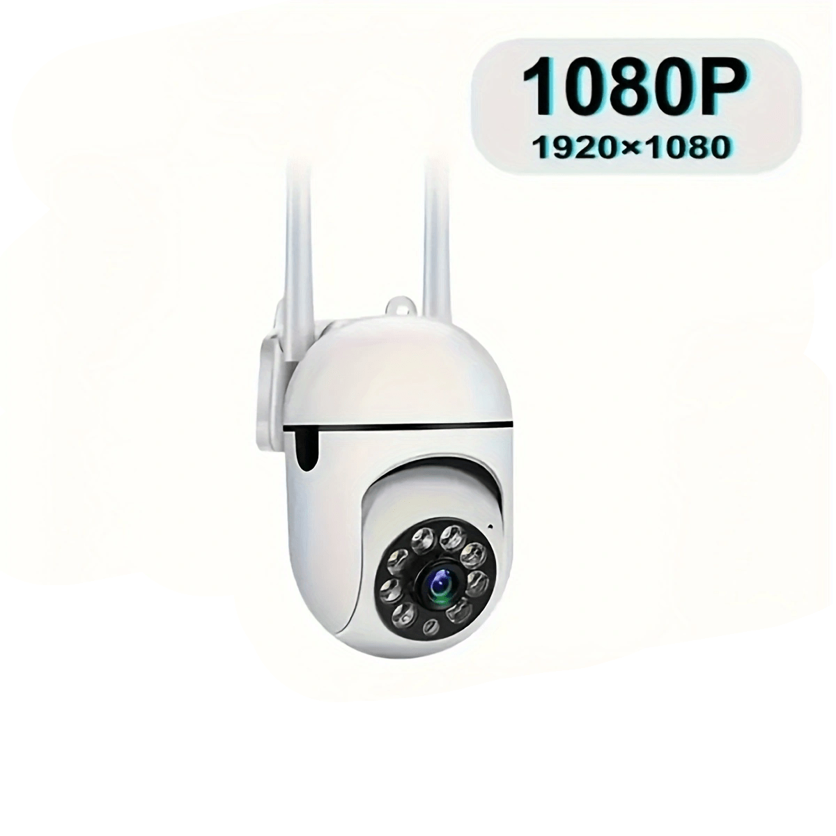 Cameră de securitate exterior 1080P HD WiFi cu PTZ, vizualizare 355° și audio bidirecțional