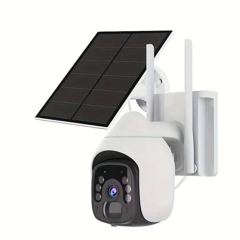 Camera de securitate solara wireless pentru exterior, 5MP 2K, Pan Tilt 360° cu baterie de 10,000mAh