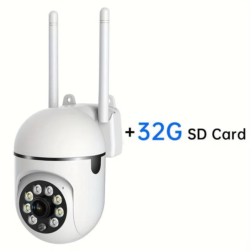 Cameră wireless de securitate cu vedere de noapte colorată completă, 1080p HD, audio bidirecțional, pan/tilt/zoom