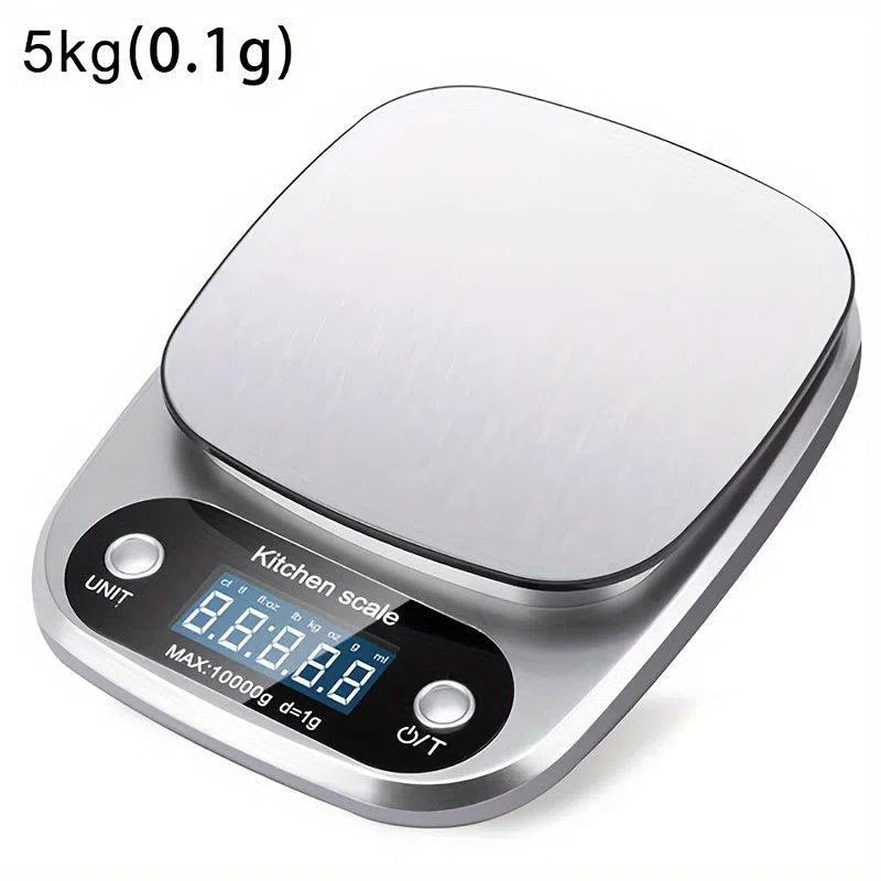 Cântar digital de precizie pentru bucătărie, capacitate 5kg/10kg, afișaj LCD