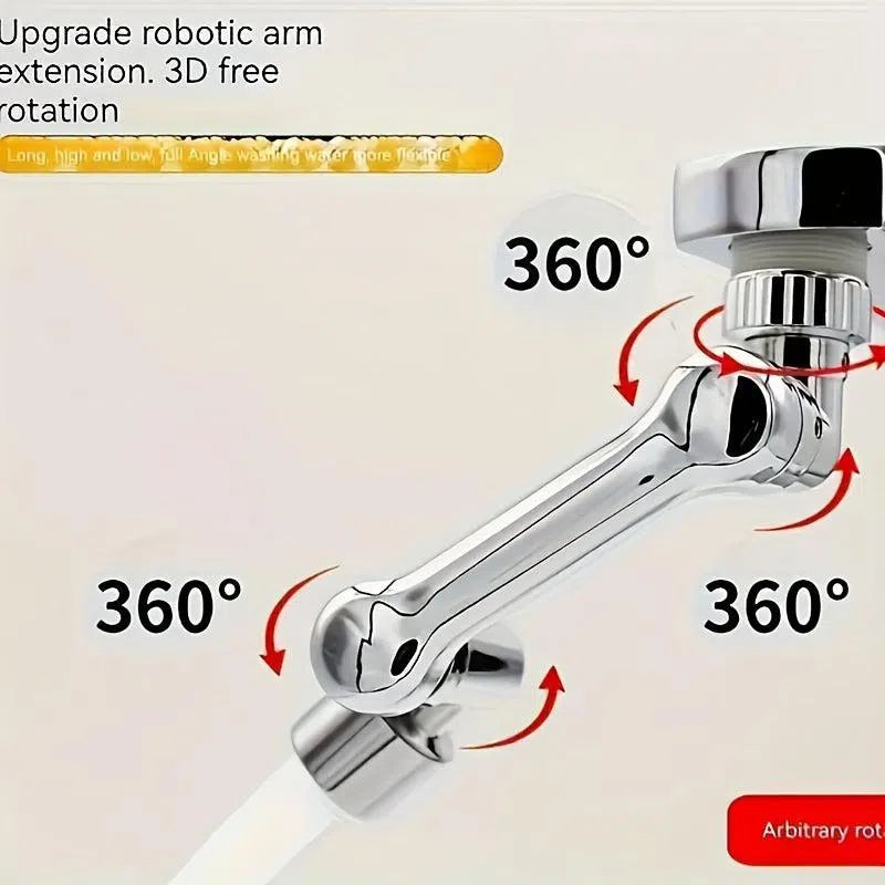 Cap de robinet cu extensie rotativă la 1080°, anti-stropire, aerator universal