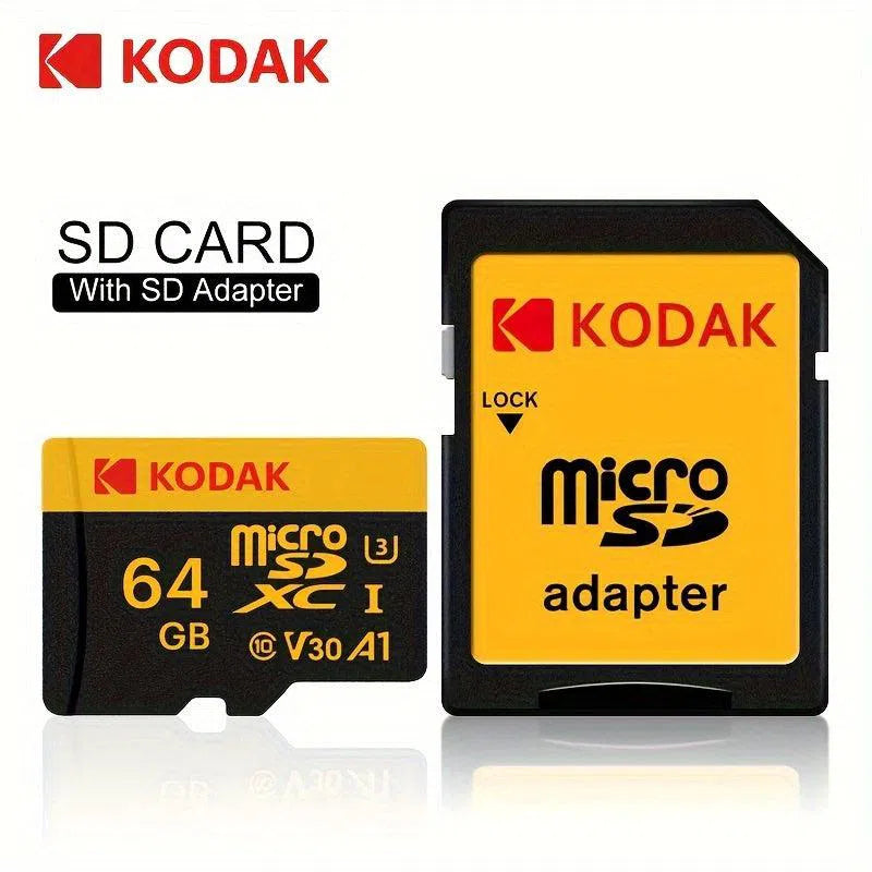 Card de Memorie KODAK MicroSDXC UHS-I U3 V30 A1 - 32GB/64GB/128GB/256GB, Compatibil 4K Ultra HD