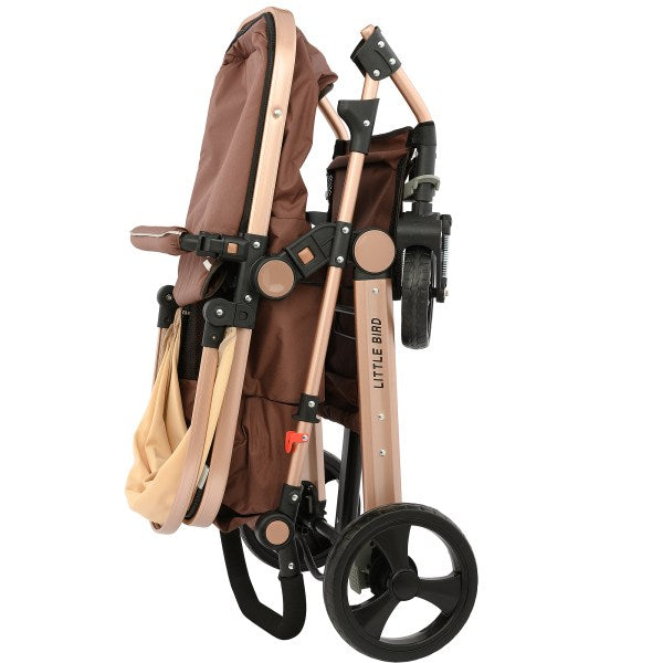 Cărucior Bebeluși 2 În 1 Nuvelli Baby Cu Cadru Aluminiu Ușor Și Suspensii Integrale