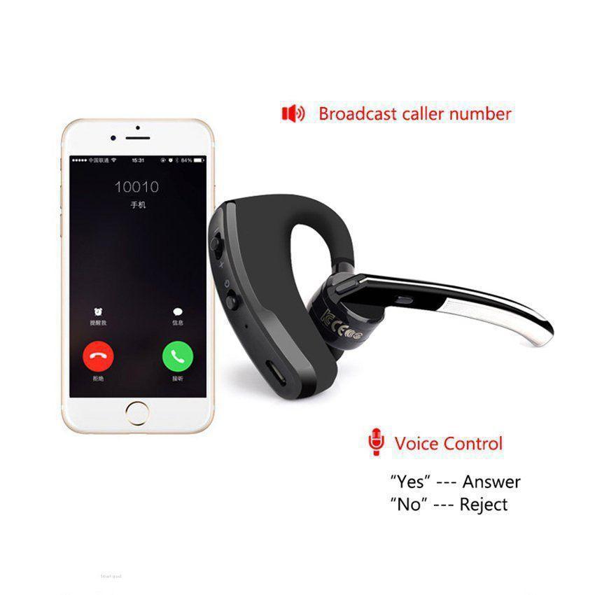 Cască Bluetooth Usmart V8, Wireless, Microfon HD, Anulare Zgomot, Negru