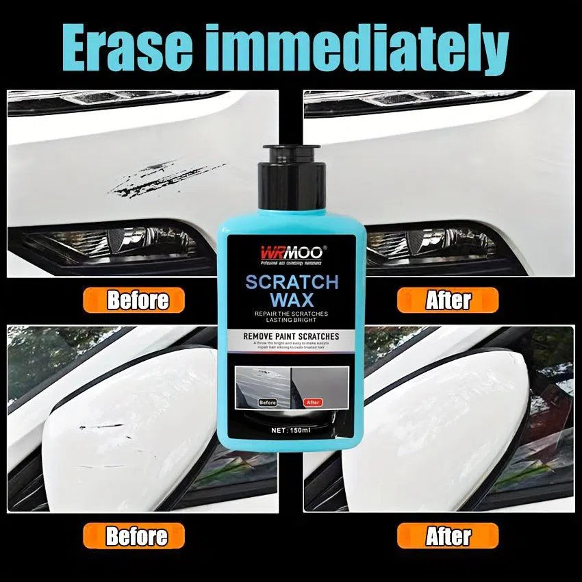 Ceară de restaurare a vopselei auto WRMOO Scratch pentru reparare rapidă și îmbunătățirea strălucirii, elimină zgârieturile și vortexurile pentru toate culorile vopselei, strălucire de lungă durată, aplicare ușoară - 150ml