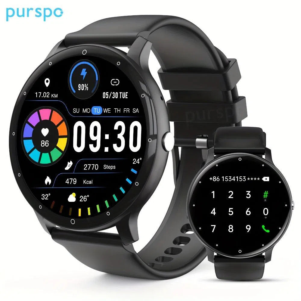 Ceas Inteligent cu Apeluri Telefonice - Smartwatch pentru Femei și Bărbați, Monitorizare Somn, Mod Multi-Sport, Control Vocal AI