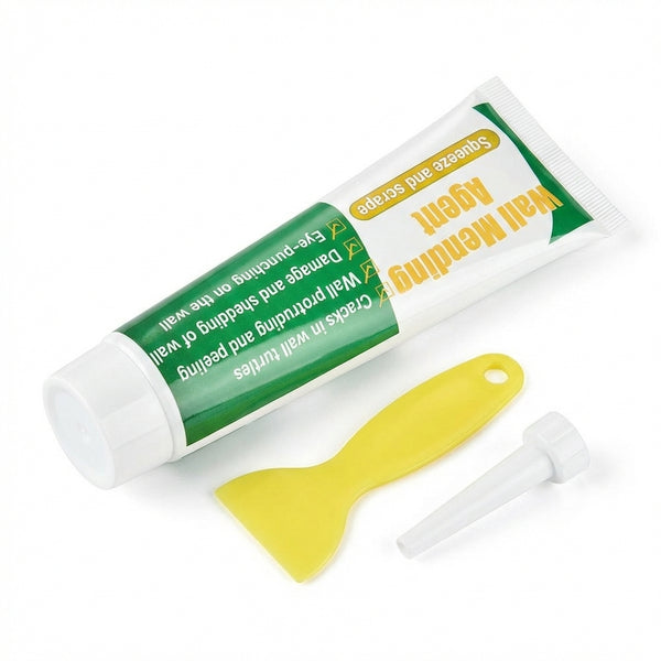 Chit pentru Reparare Pereți Instant, Pastă Corectoare 100g cu Uscare Rapidă, Include Spatulă și Duză Aplicare, Alb