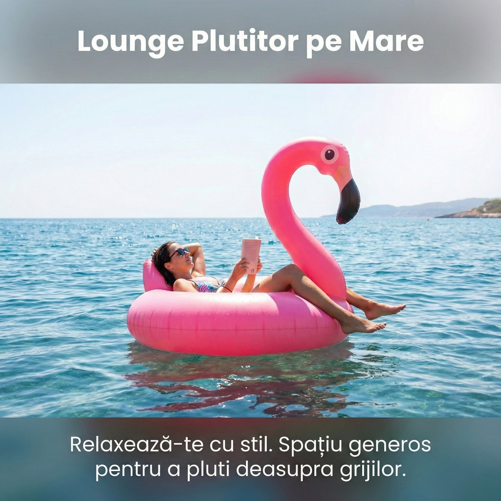Colac Gonflabil Gigant Flamingo 120cm, Pentru Adulți și Copii, PVC Rezistent, Susține 136kg, Roz