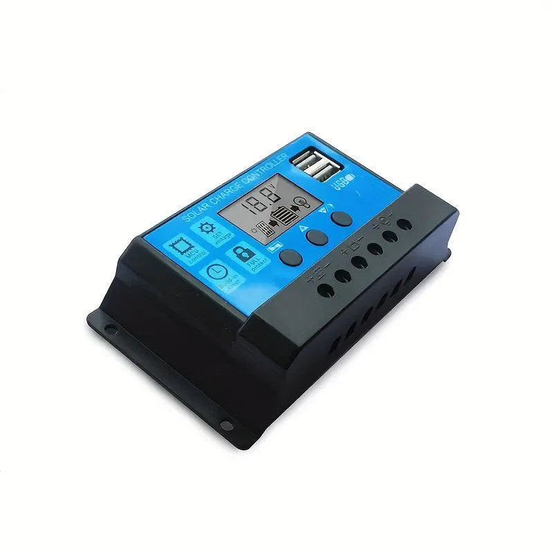 Controler de Încărcare Solară 12V/24V cu Afișaj LCD - Regulator pentru Baterie cu Port USB (10A/30A/50A/70A/90A/100A)