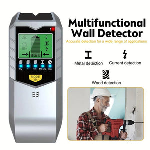 Detector electronic de perete 5 în 1 - multifuncțional, portabil, pentru metale și lemn