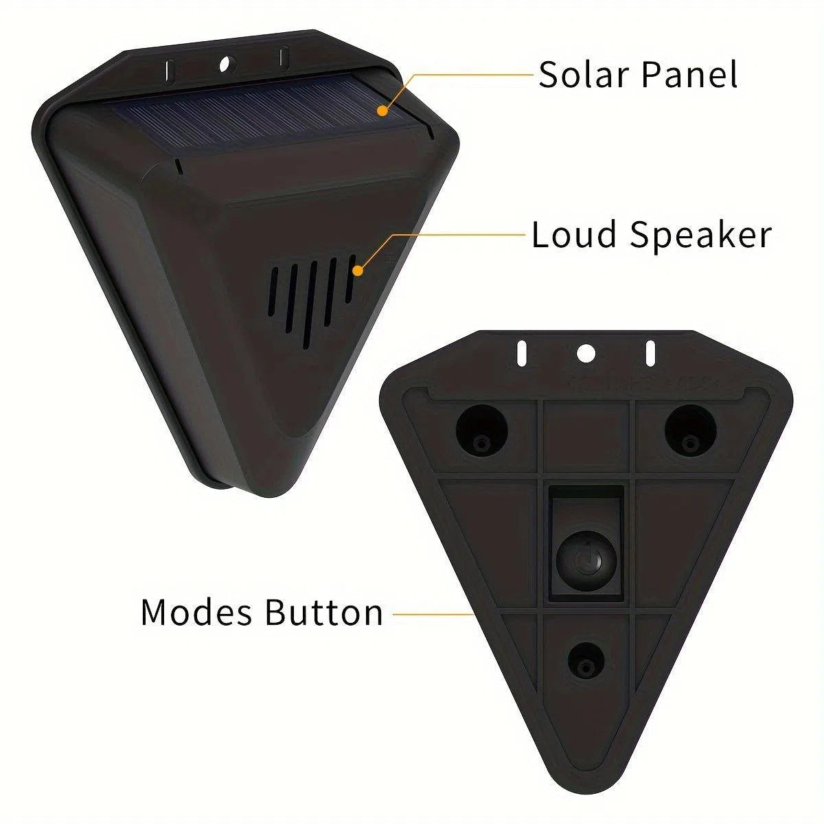 Dispozitiv Solar de Reprimare a Animalelor cu 13 Sunete – Triunghiular,