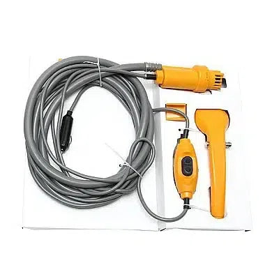 Duș Portabil Auto pentru Camping cu Pompa de Apă, Alimentare 12V + Accesorii