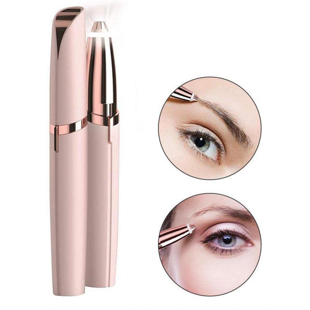 Epilator facial portabil cu lumină LED, Flawless Brows, Alb/Roz