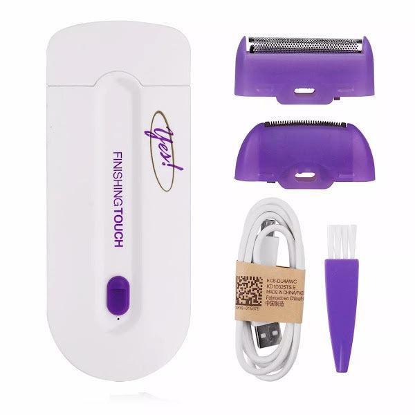 Epilator reîncărcabil cu tehnologie Sensa-Light, Finishing Touch Yes, alb/mov