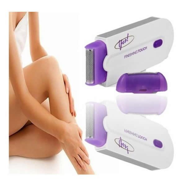 Epilator reîncărcabil cu tehnologie Sensa-Light, Finishing Touch Yes, alb/mov