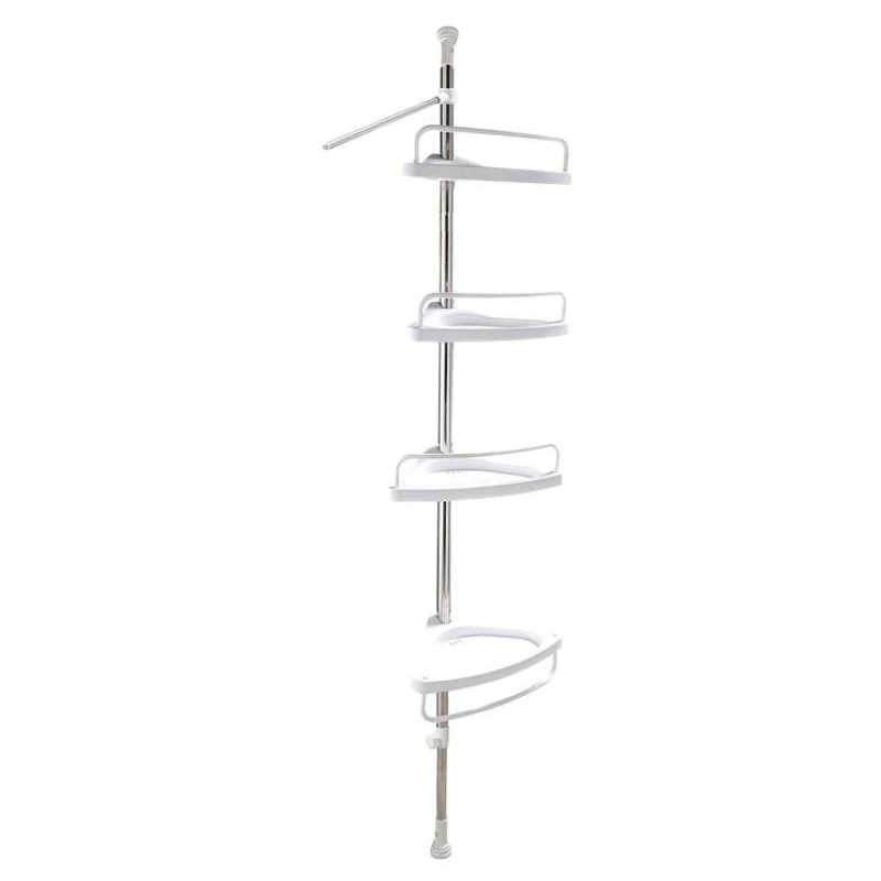 Etajeră reglabilă pe colț pentru baie, Multi Corner Shelf, 4 rafturi, 100-280 cm