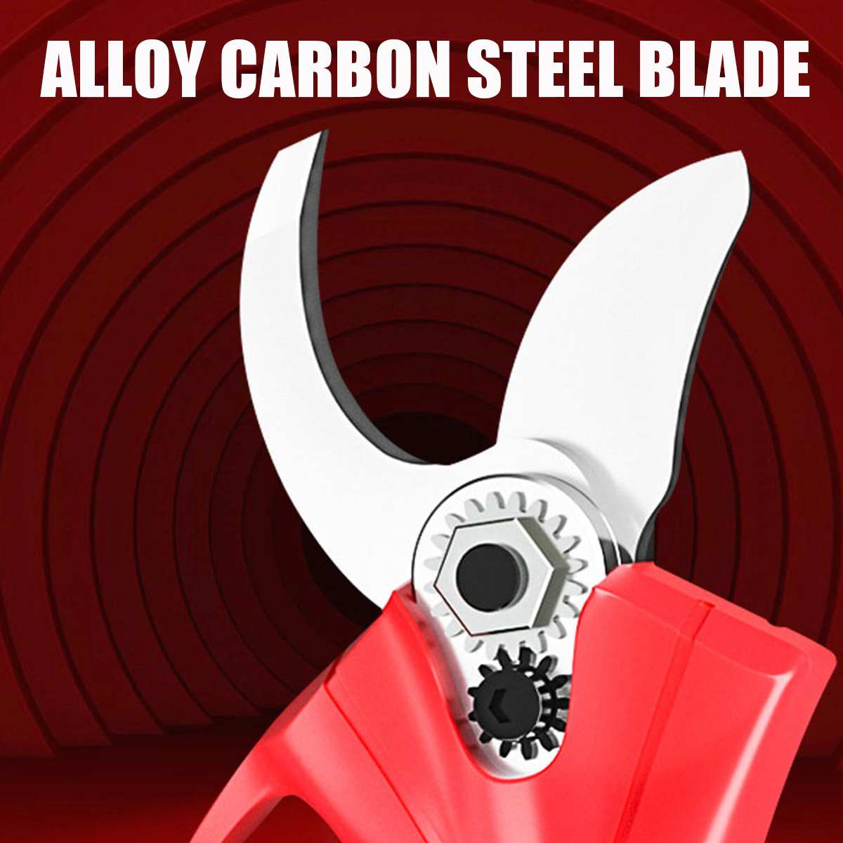 Foarfeca Electrică cu 2 Acumulatori, pentru Grădină, Baterie 5000mAh, Accesorii și Valiză Transport